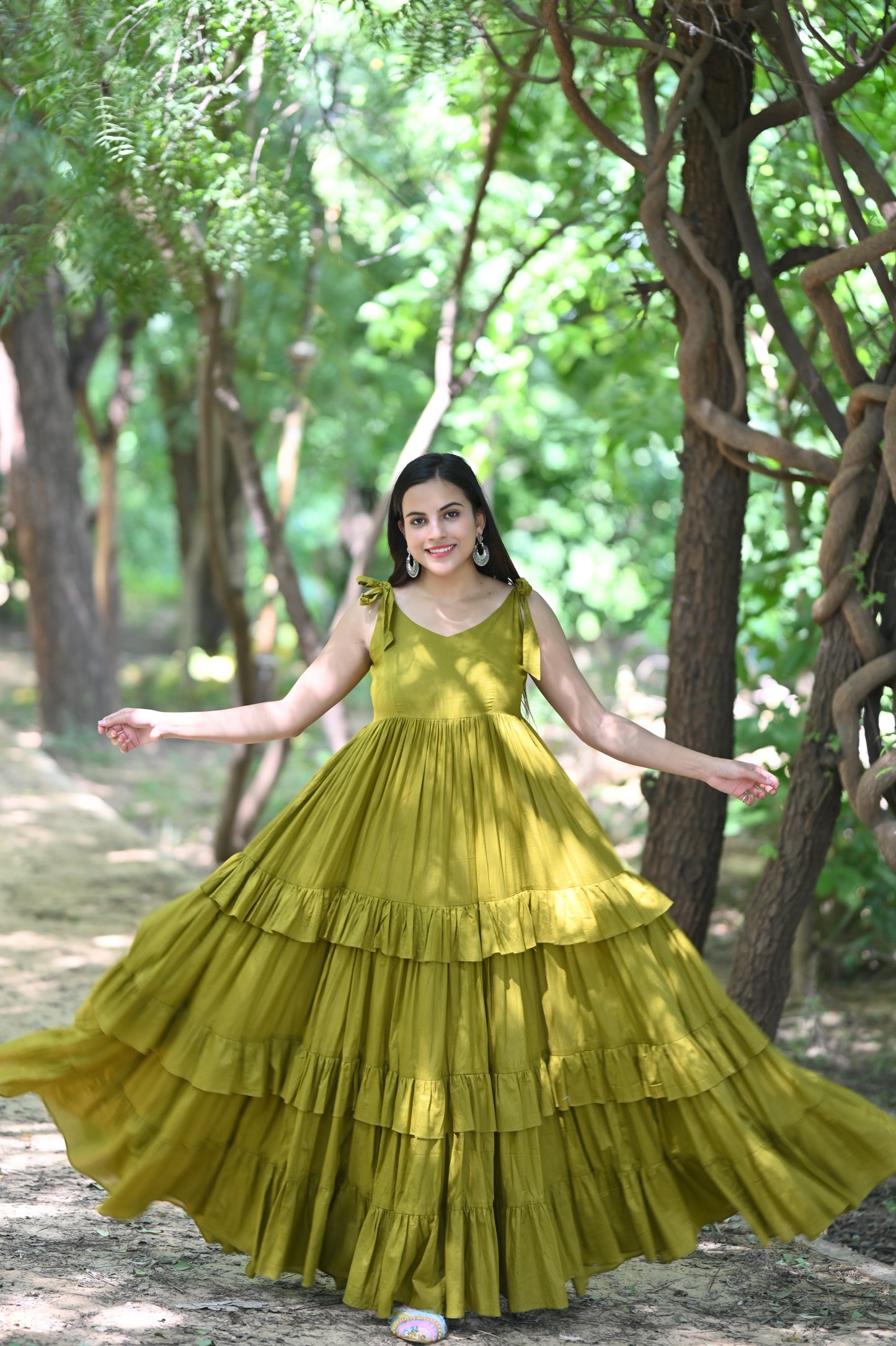 Moss Green Maxi Dress