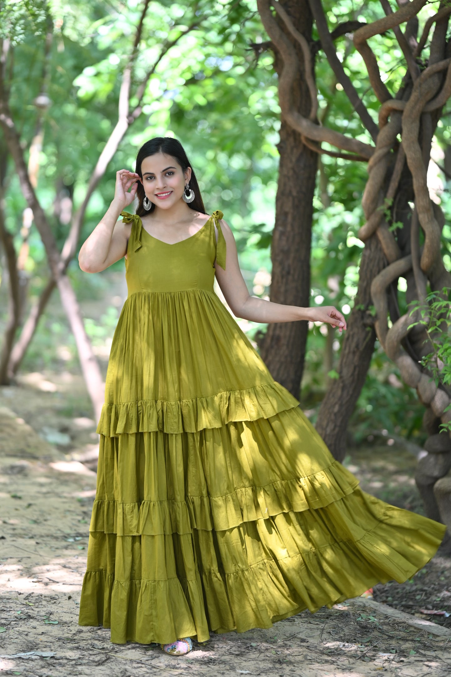 Moss Green Maxi Dress