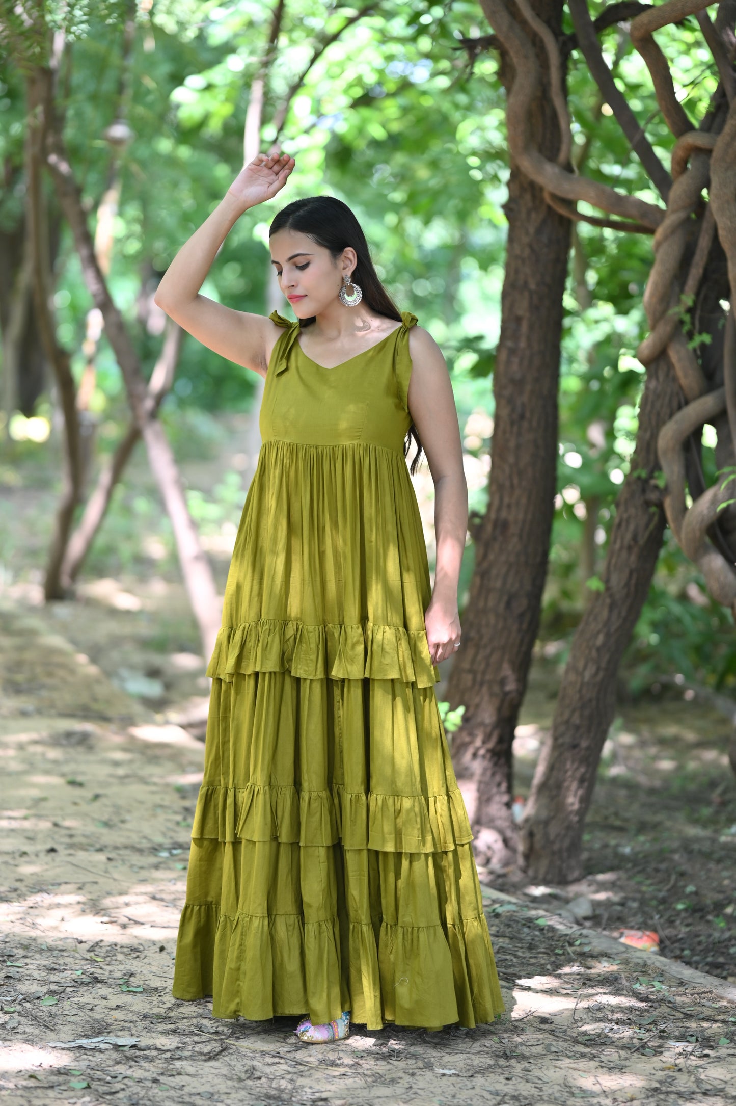 Moss Green Maxi Dress