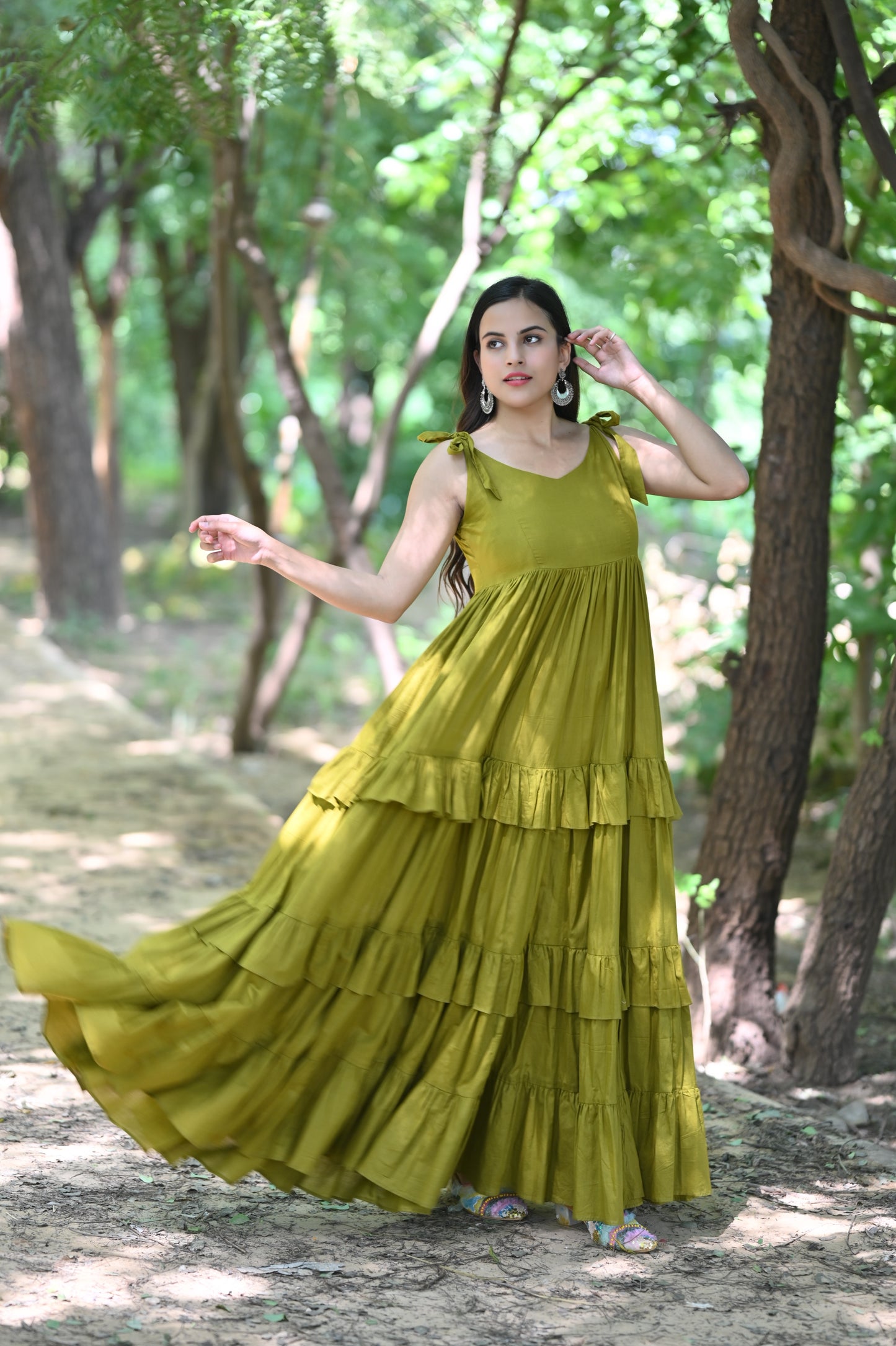 Moss Green Maxi Dress