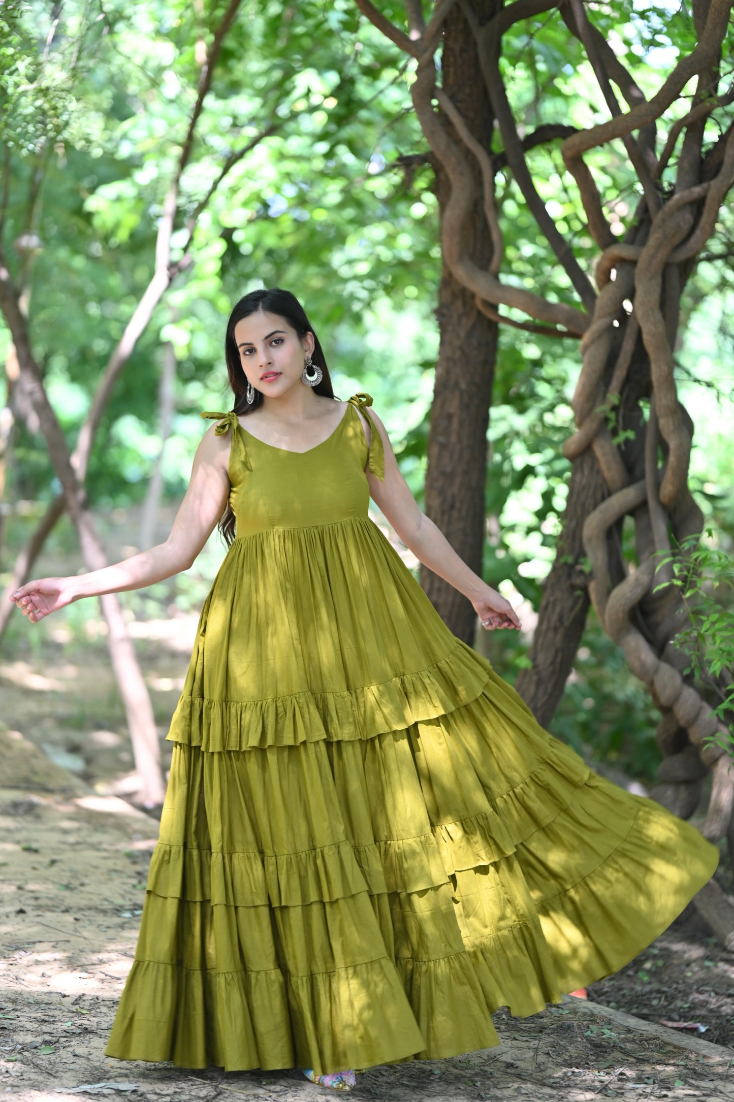 Moss Green Maxi Dress