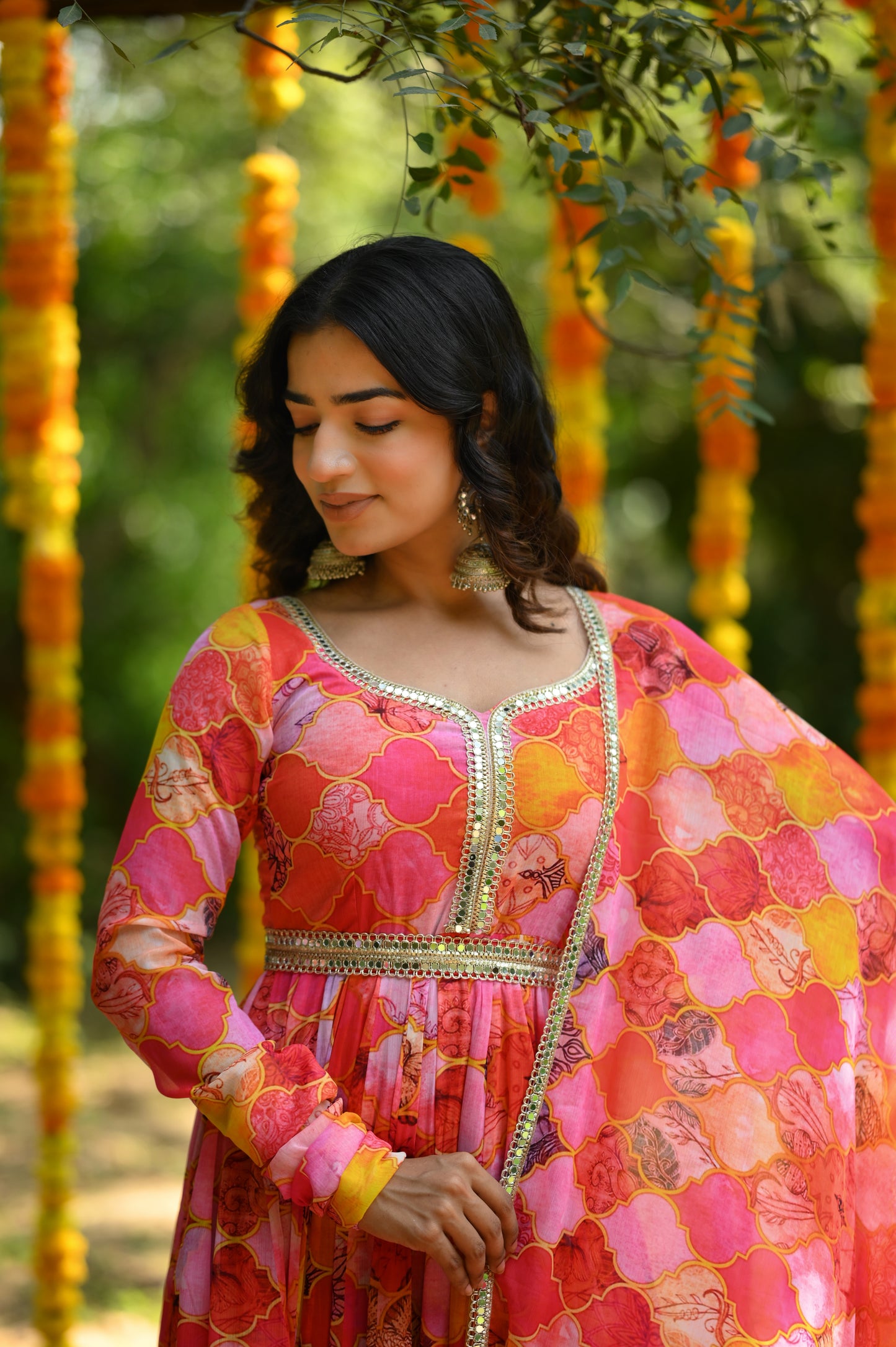 Moroccan Printed Anarkali