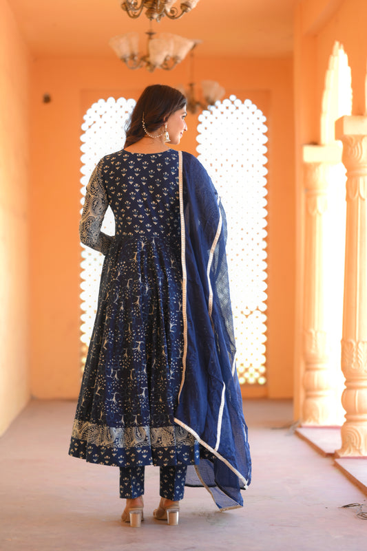Indigo anarkali