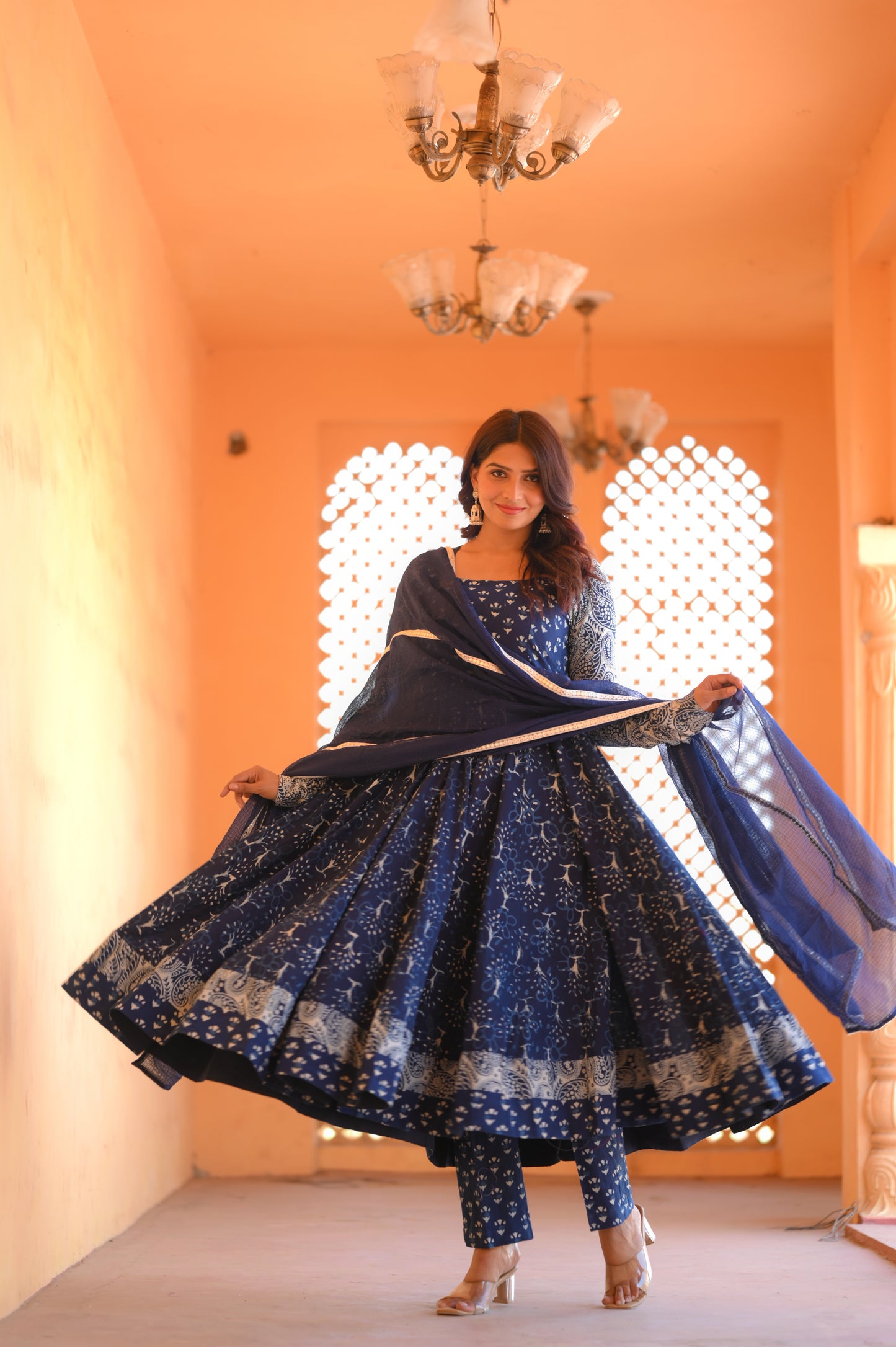 Indigo anarkali