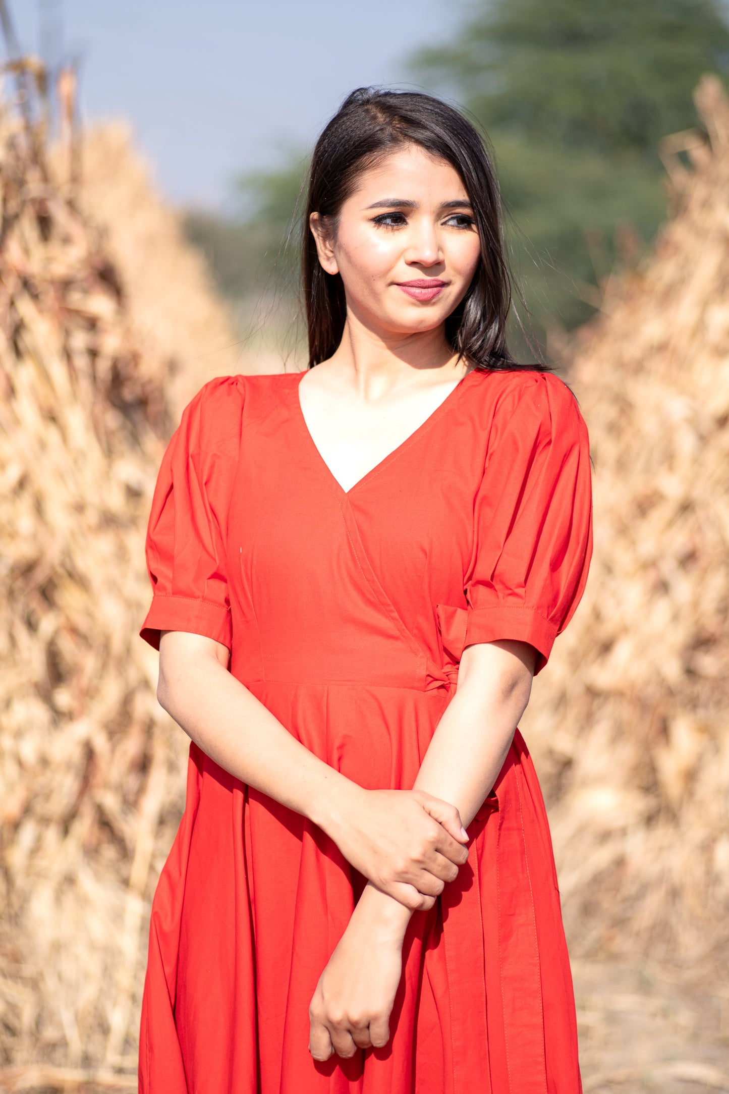 Red Flared Dress