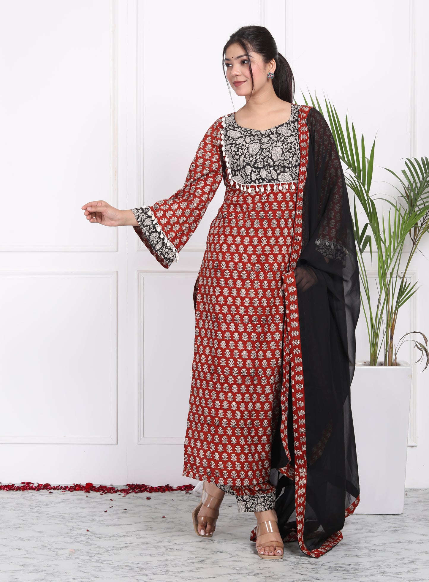 Rustic Bagru Print Suit Set