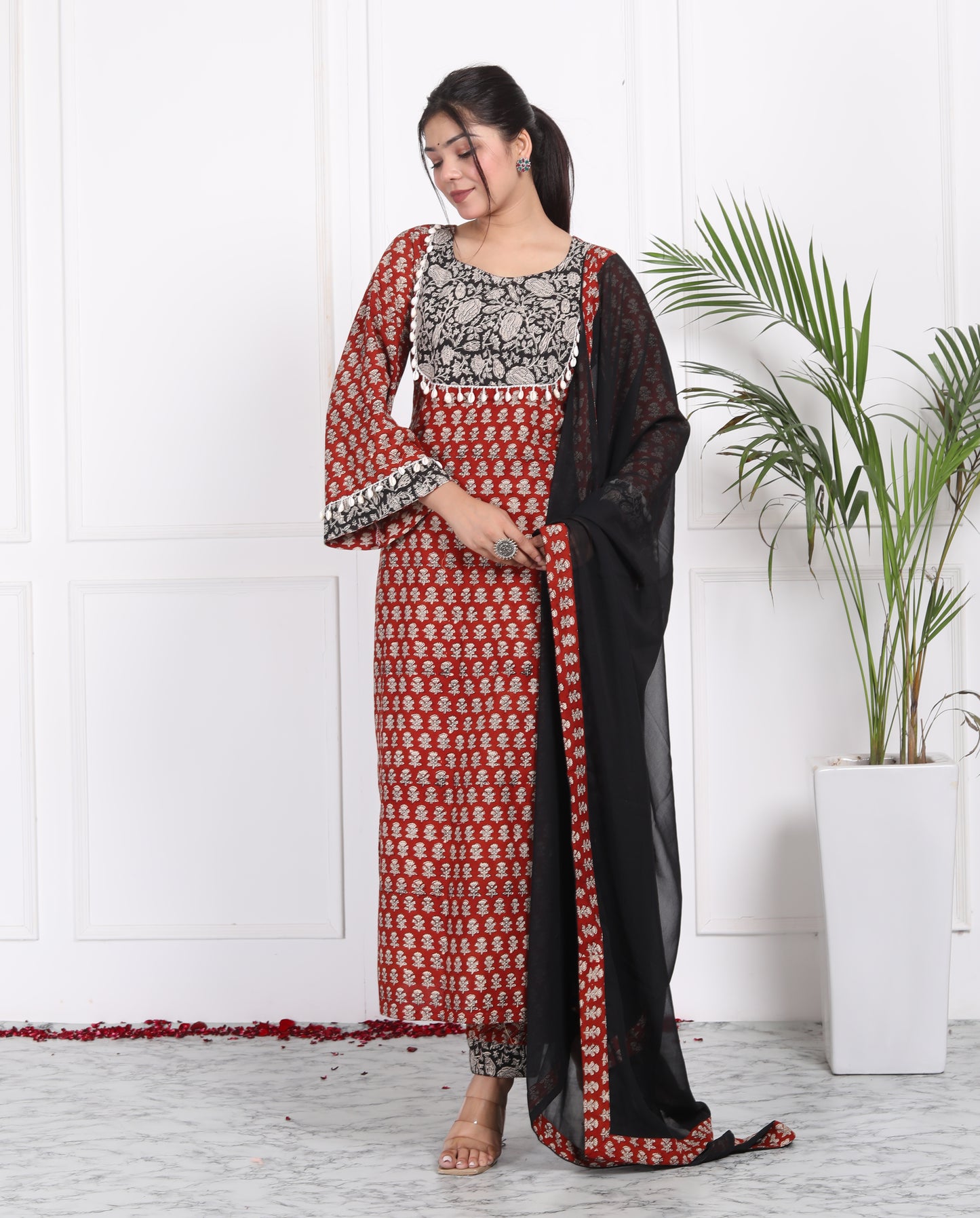 Rustic Bagru Print Suit Set