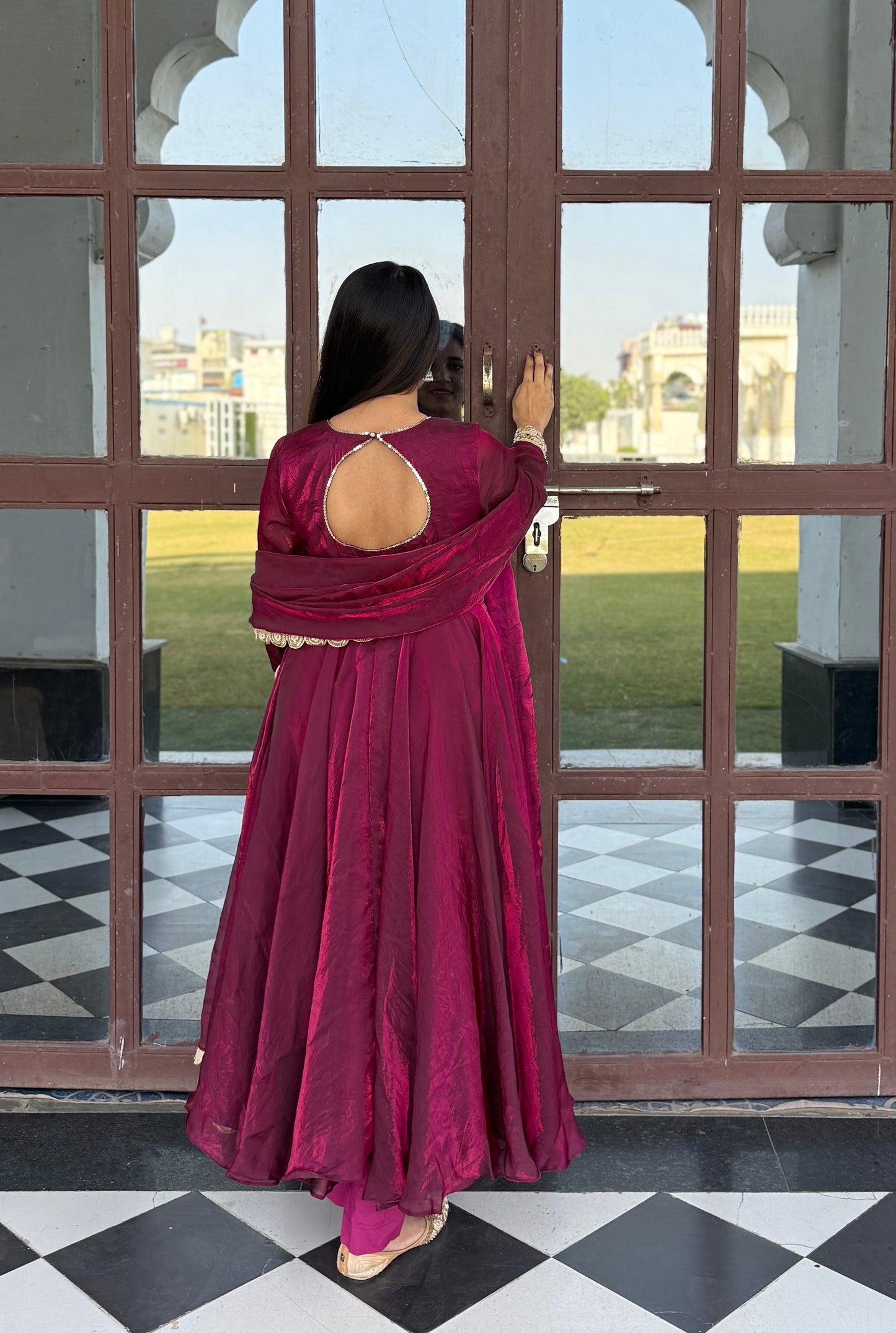 Plum Pink Anarkali