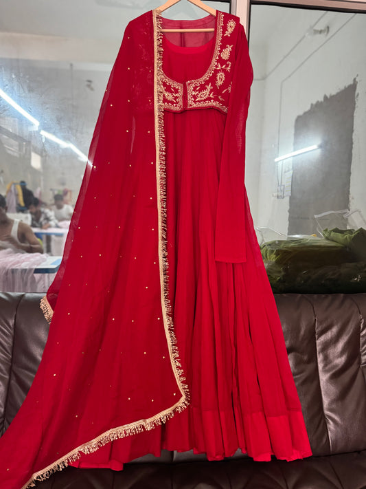Queen Red Anarkali