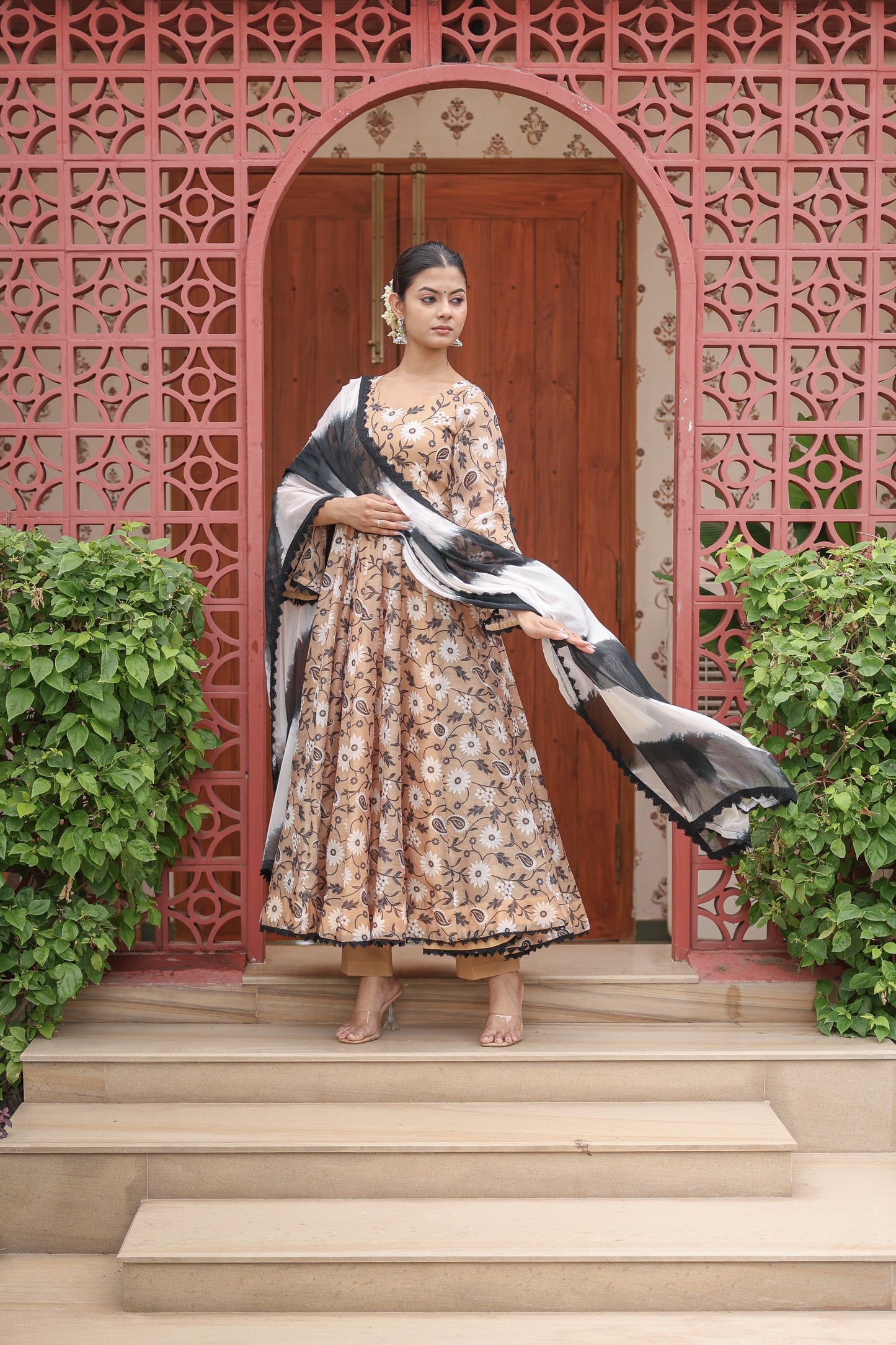 Beige Bliss Anarkali
