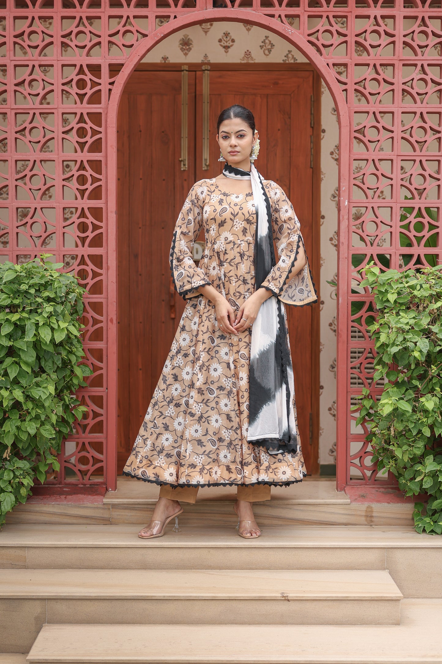 Beige Bliss Anarkali