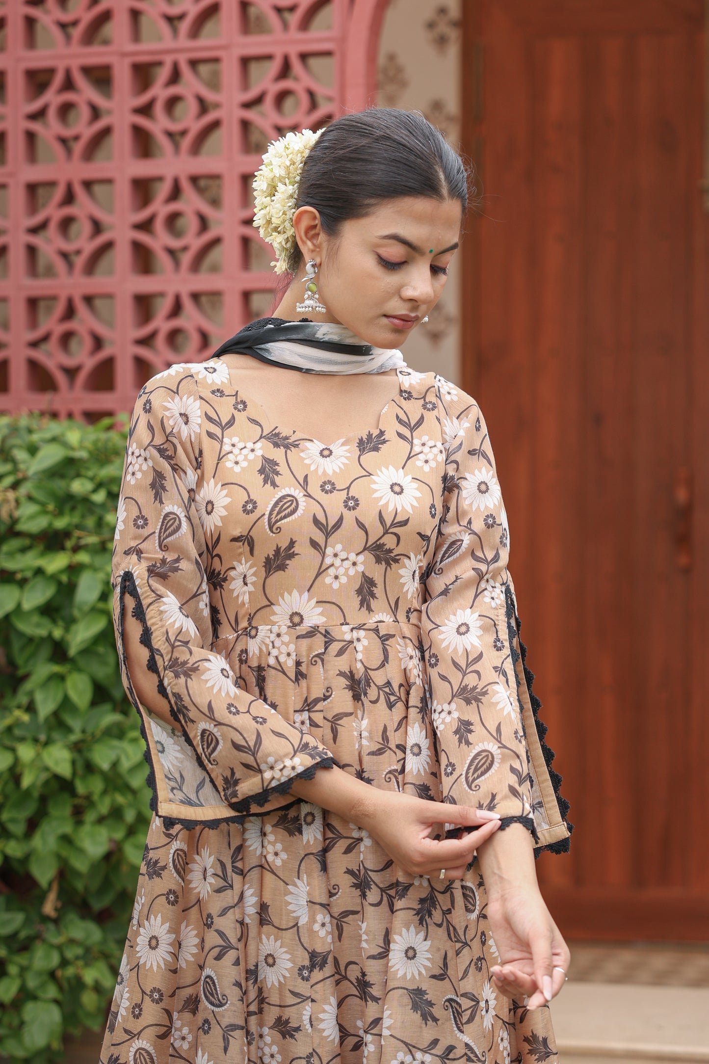 Beige Bliss Anarkali