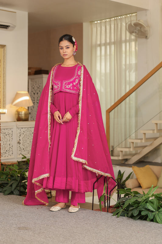 Queen Pink Anarkali