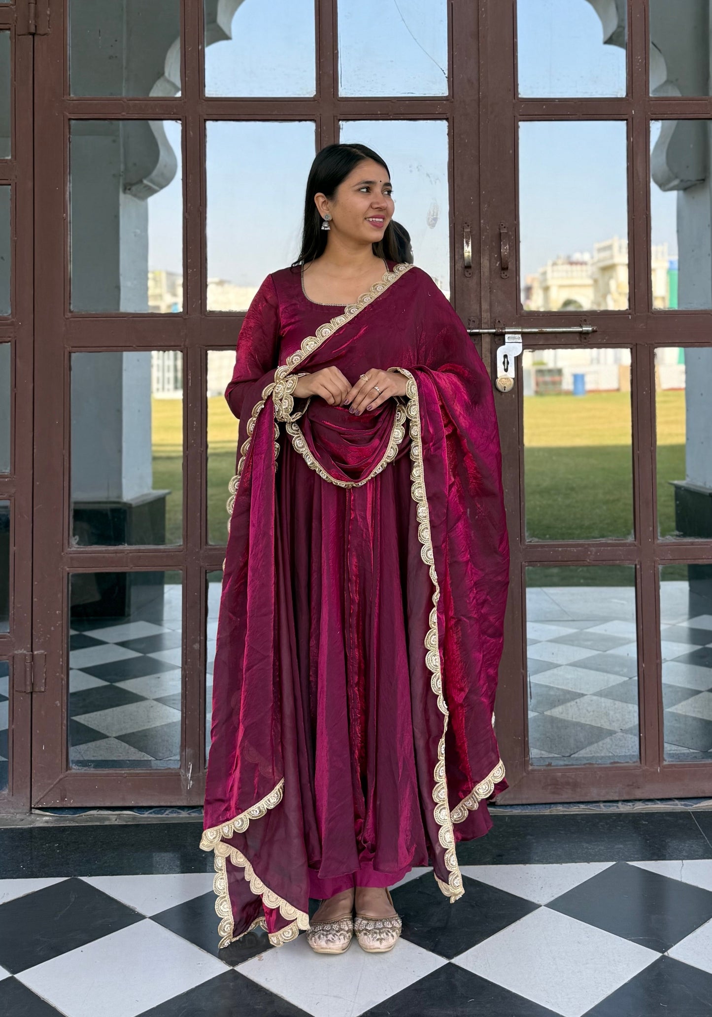 Plum Pink Anarkali