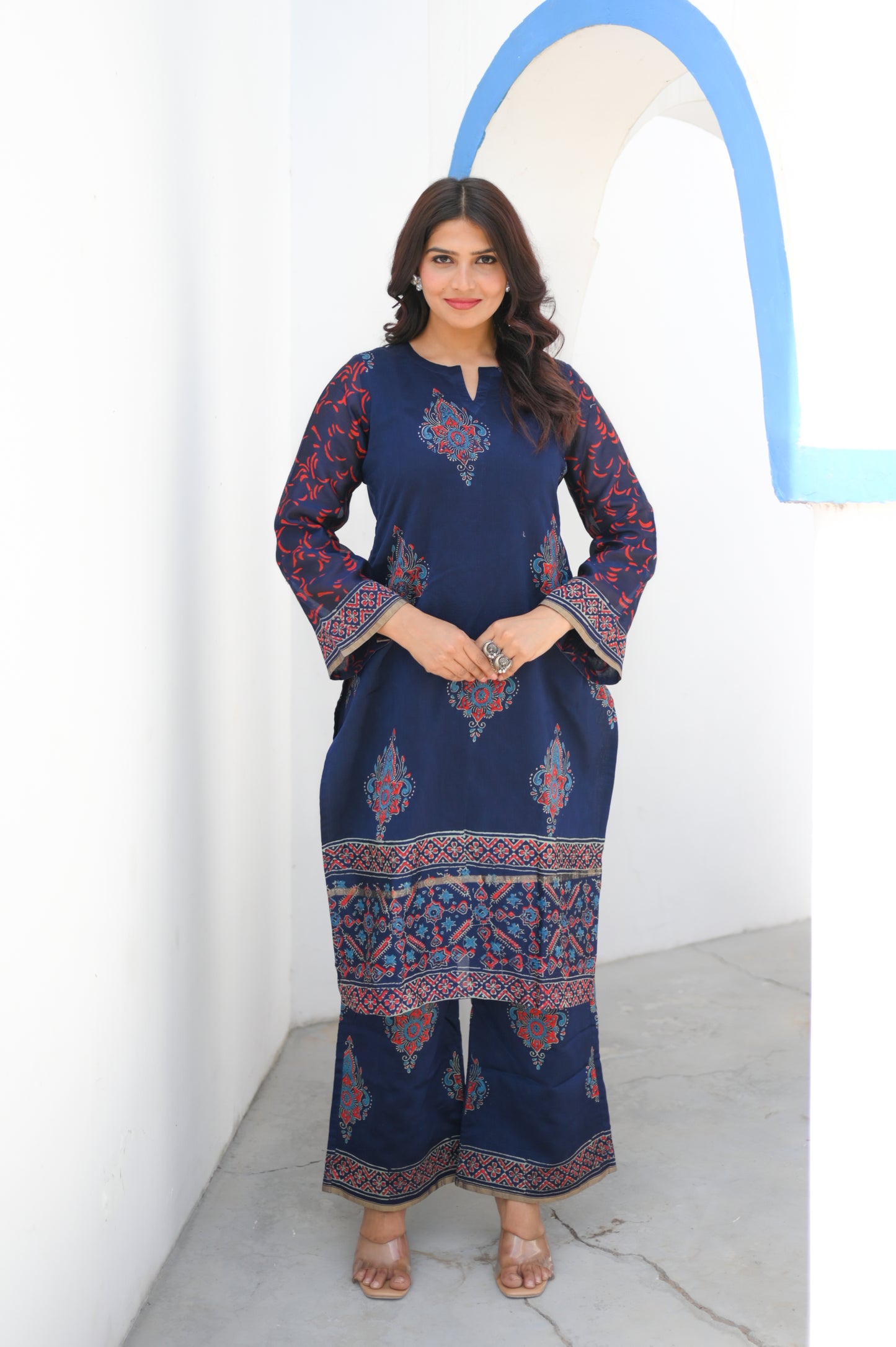Indigo Hand Block Printed Co-Ord Set