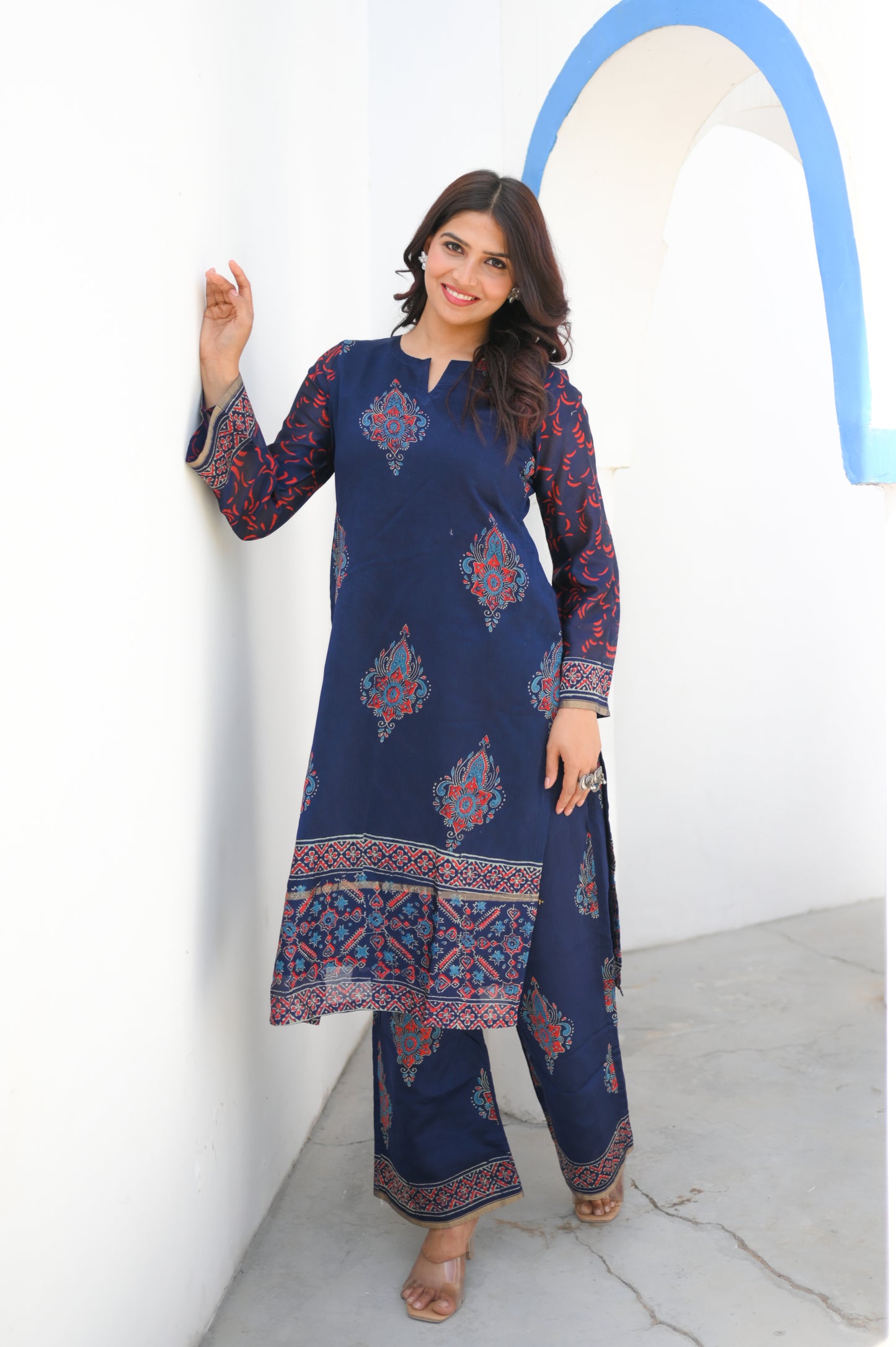 Indigo Hand Block Printed Co-Ord Set