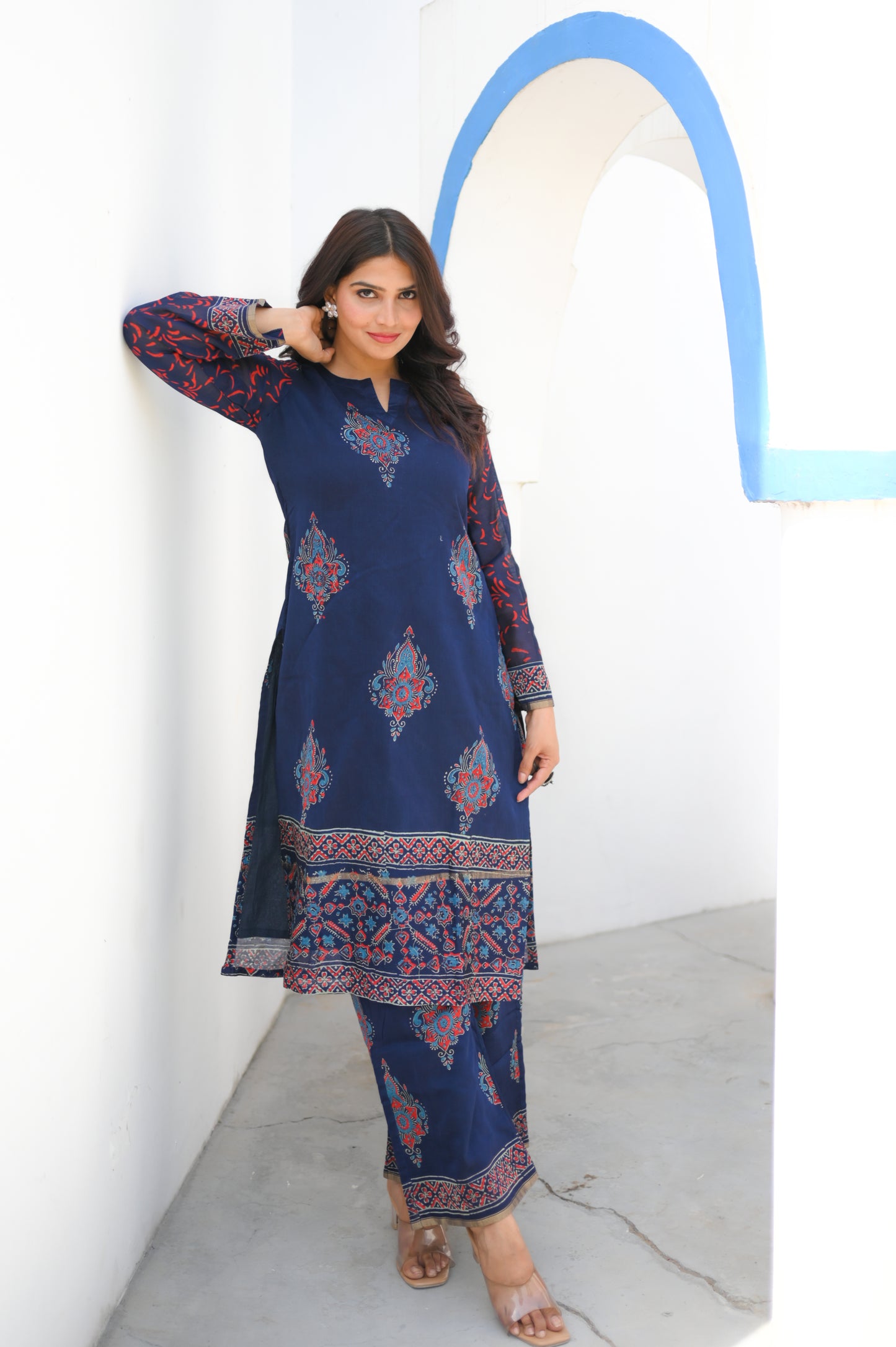 Indigo Hand Block Printed Co-Ord Set