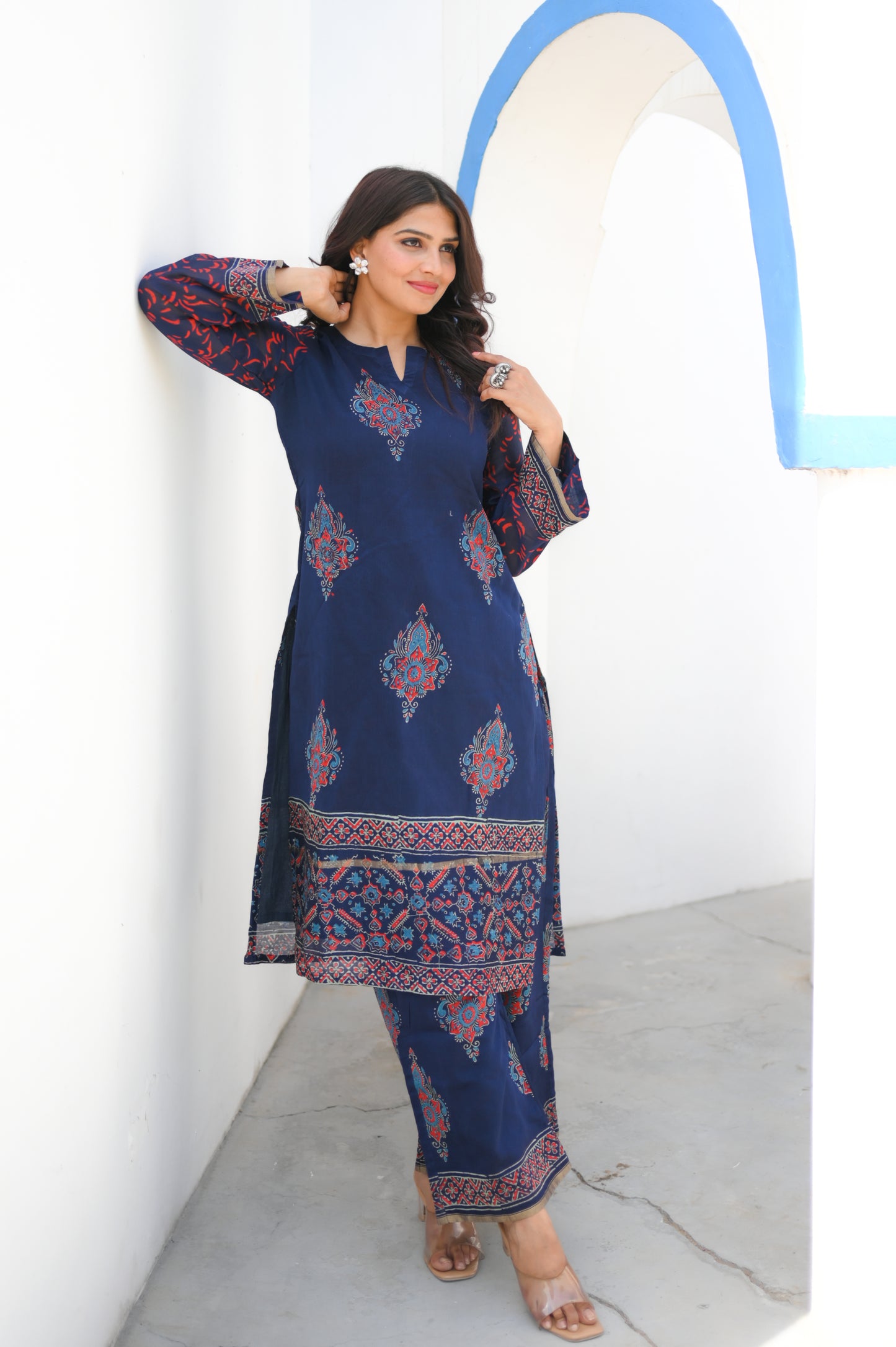 Indigo Hand Block Printed Co-Ord Set