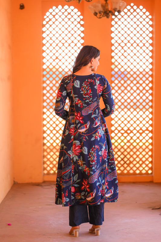 Blue Bageecha Co-Ord Set