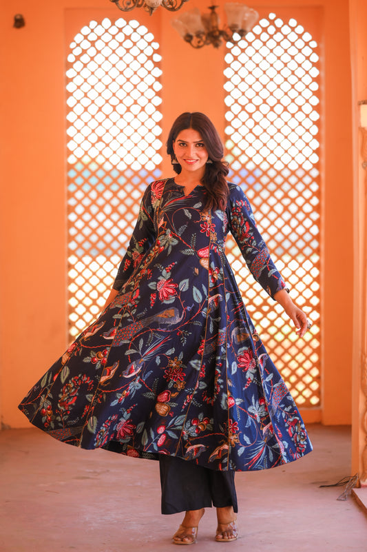 Blue Bageecha Co-Ord Set
