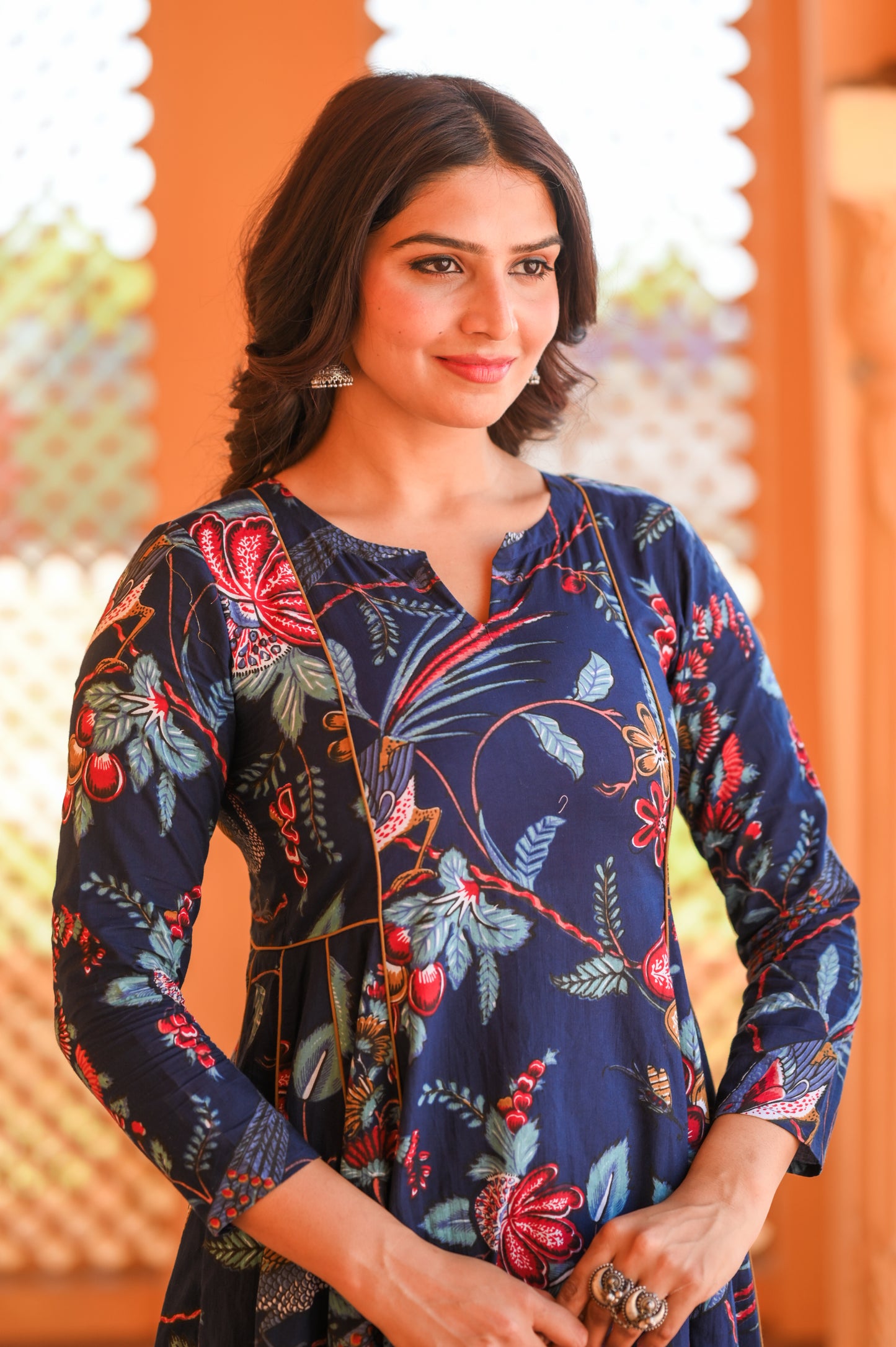 Blue Bageecha Co-Ord Set