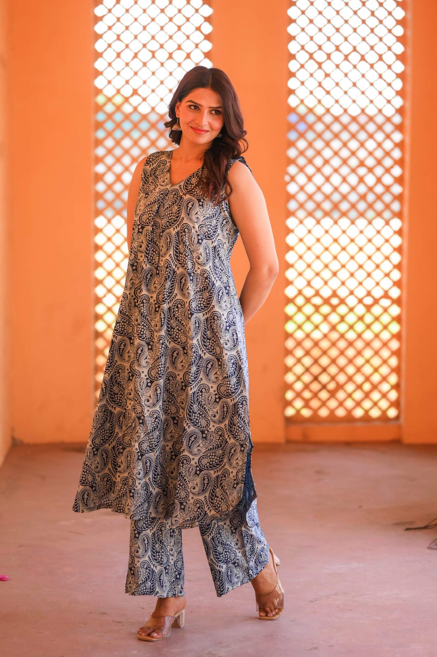 Kairi Buta Hand Block Printed Co-Ord Set