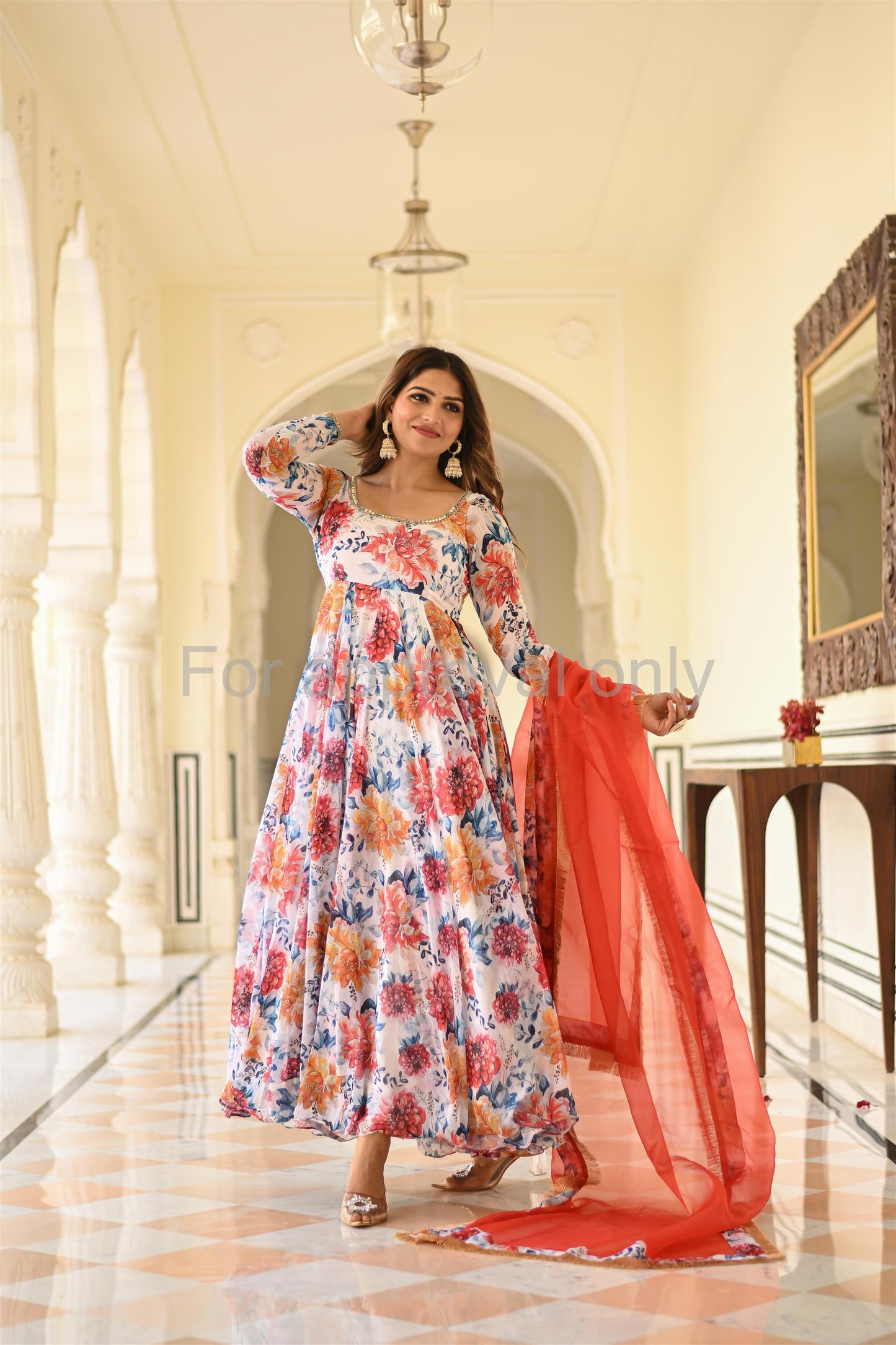 Blossom Printed Anarkali