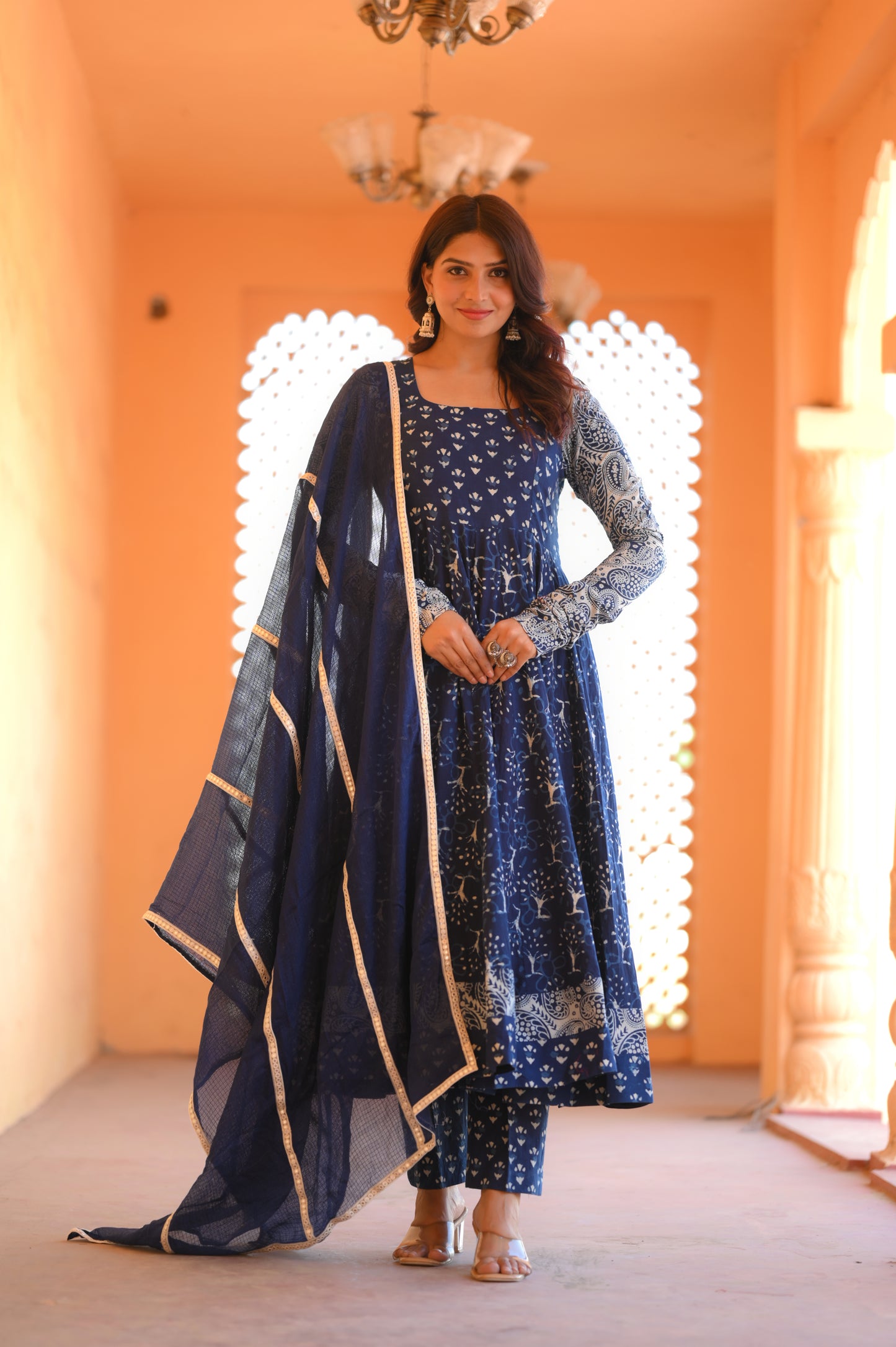 Indigo anarkali