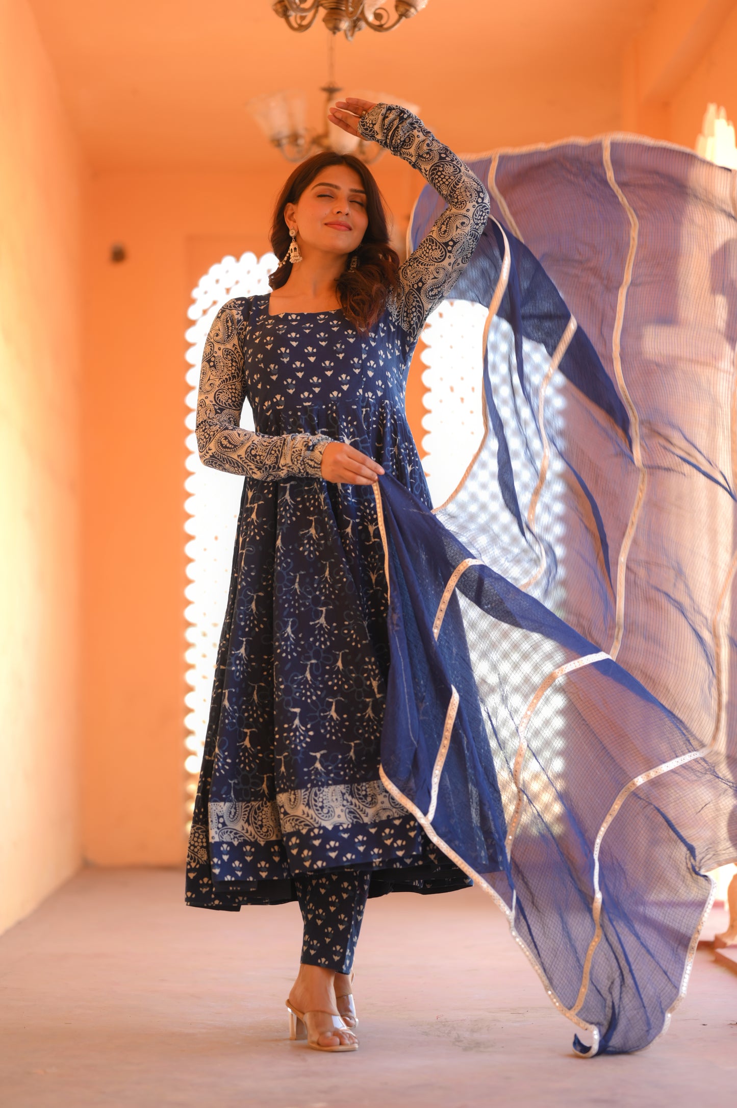 Indigo anarkali