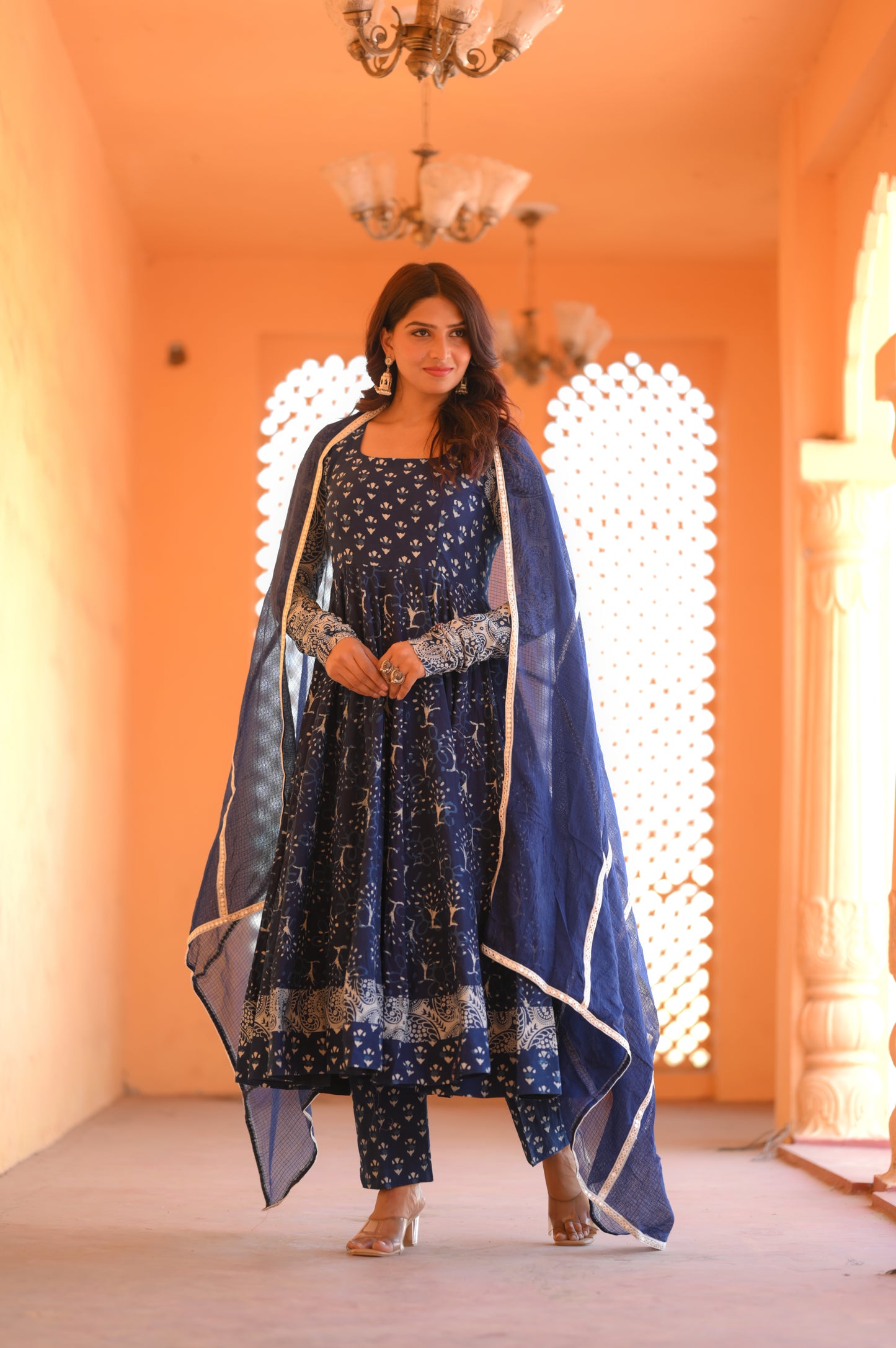 Indigo anarkali