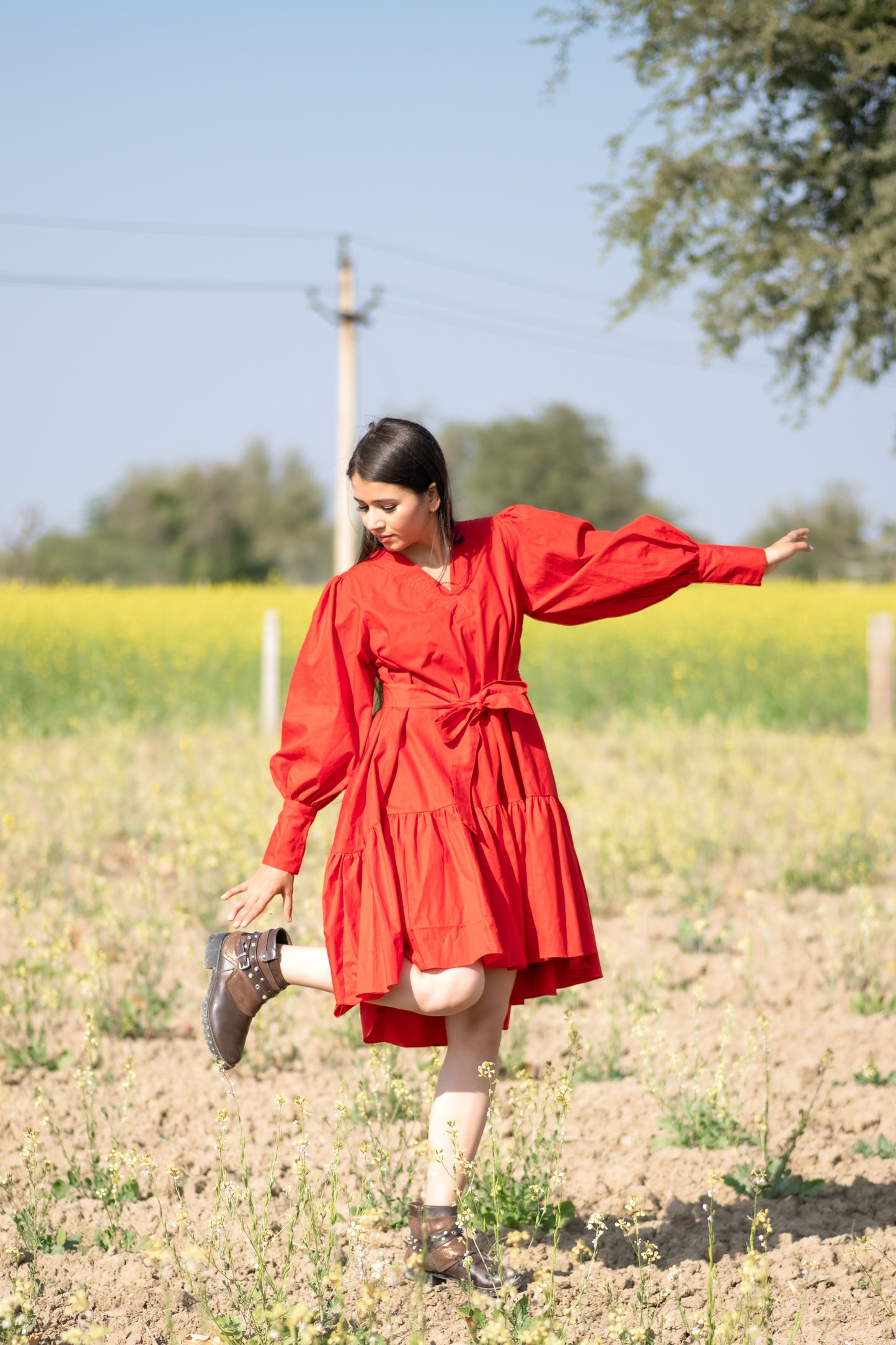 Red Asymmetrical Dress