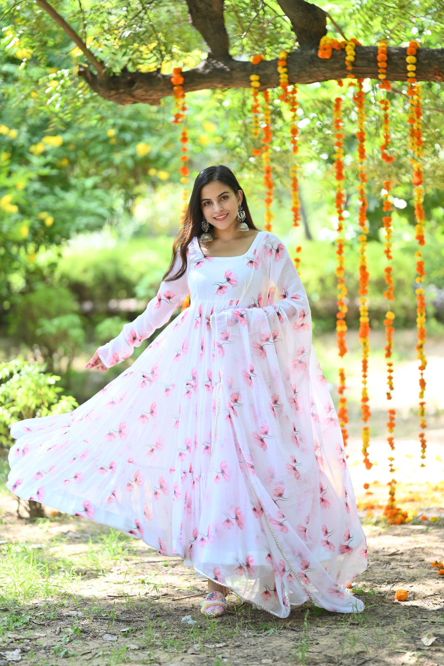 White Tulip Anarkali