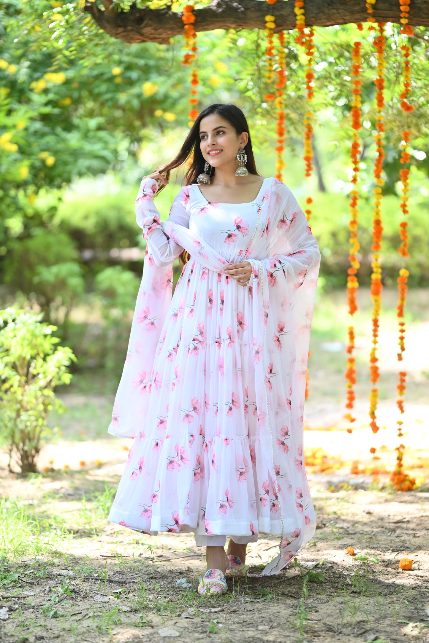 White Tulip Anarkali