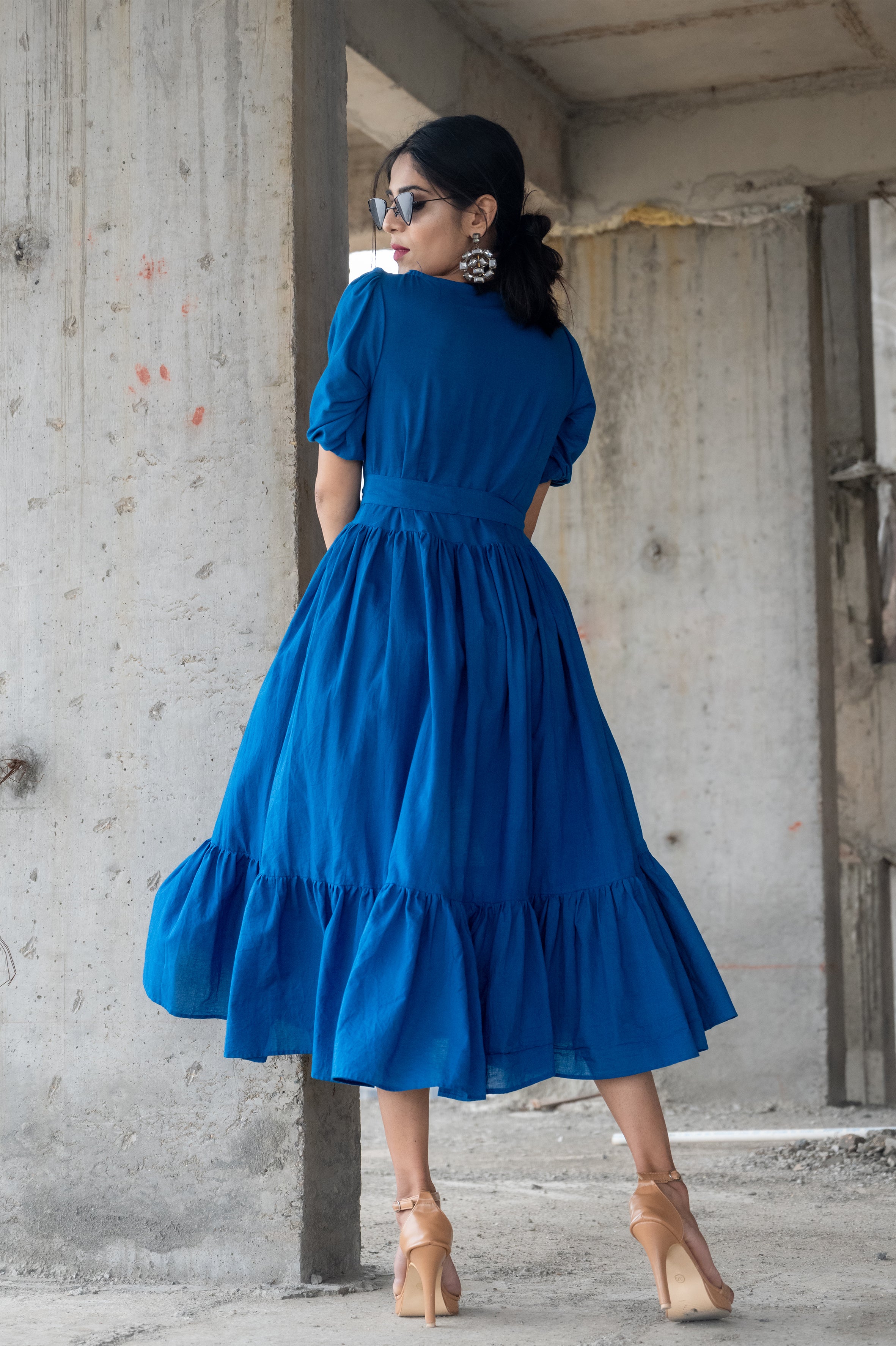 Irena Midi Dress in Electric Blue curated on LTK