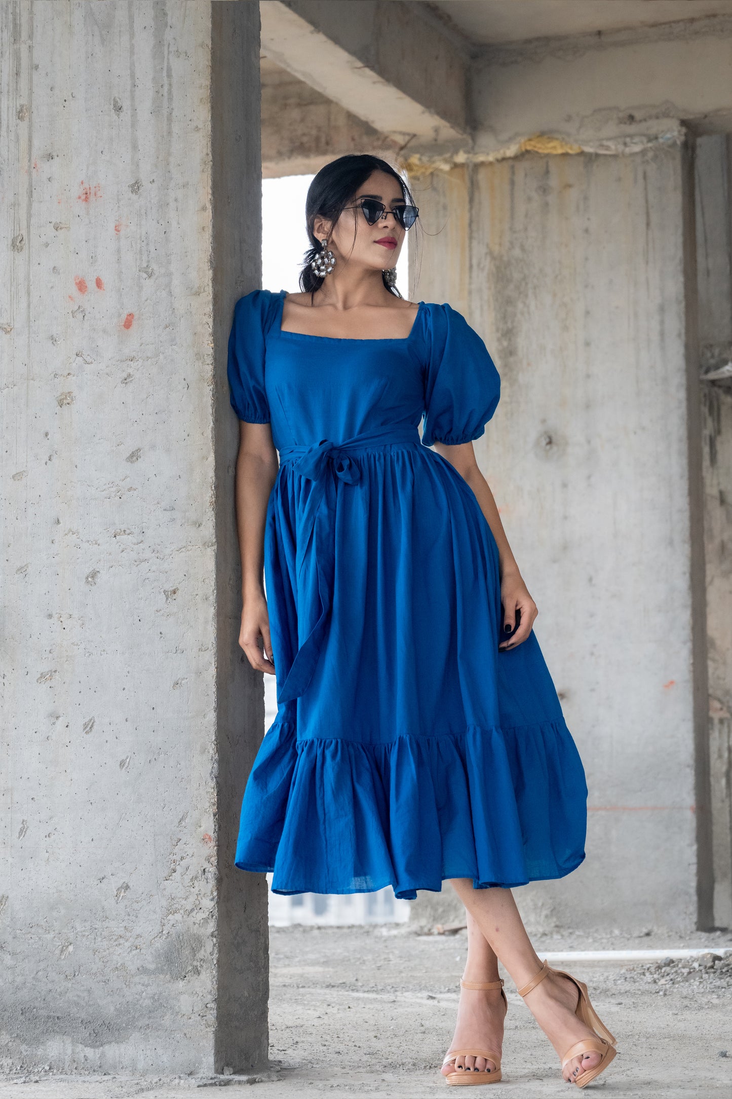 Electric Blue Cotton Dress