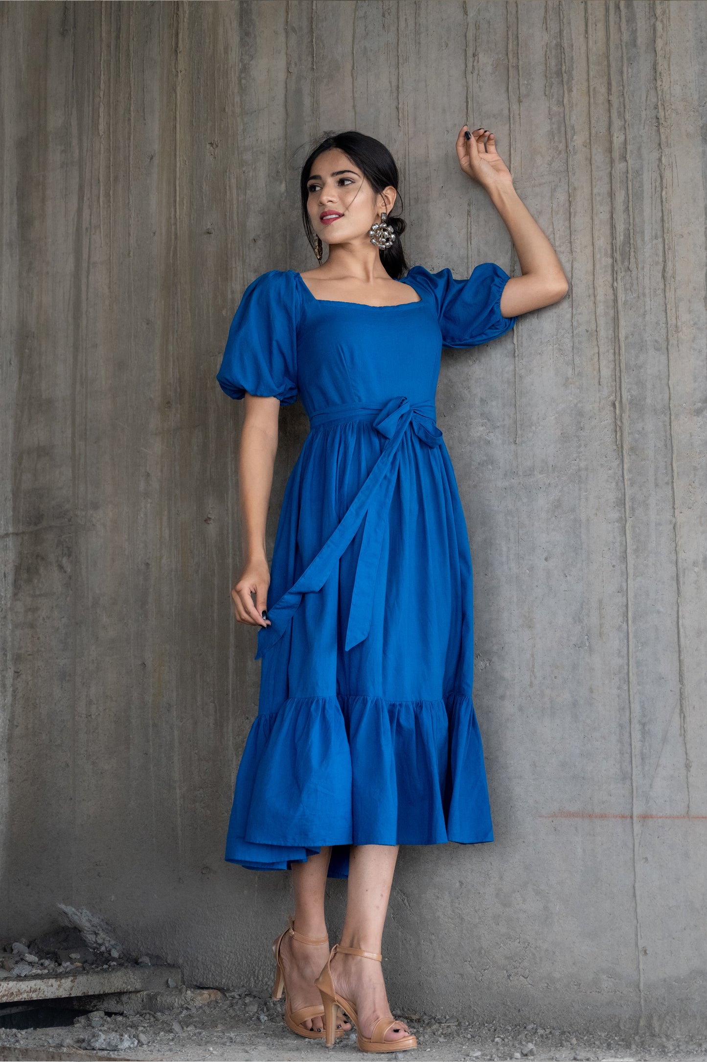 Electric Blue Cotton Dress