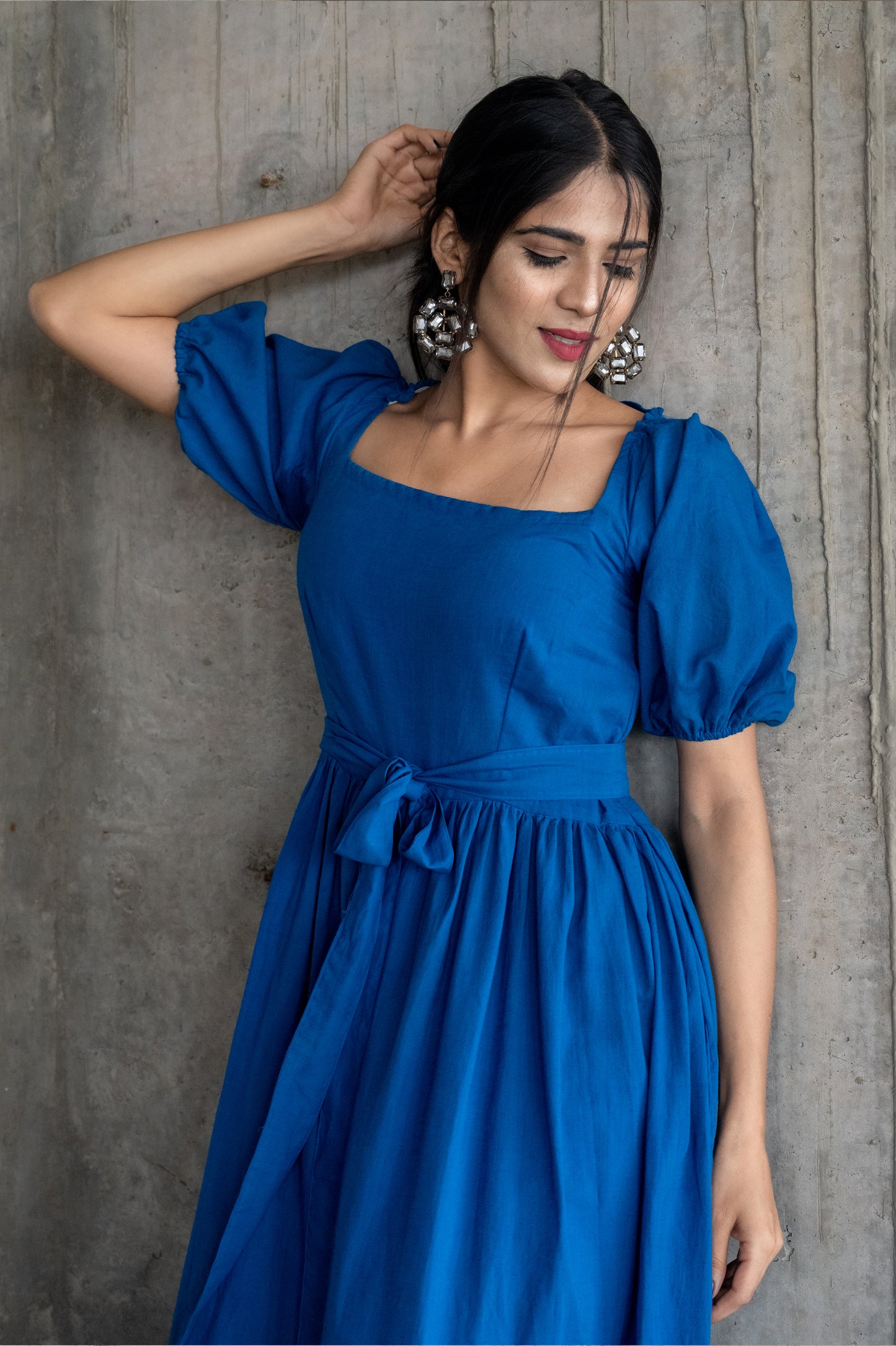 Electric Blue Cotton Dress