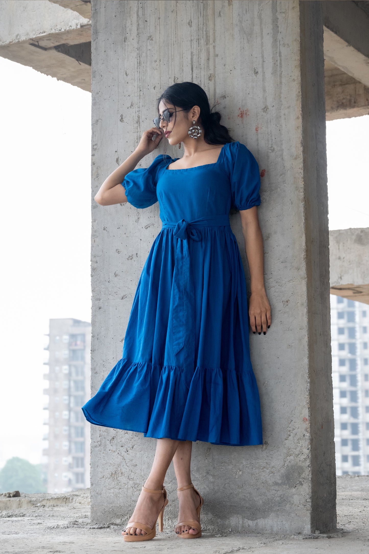 Electric Blue Cotton Dress