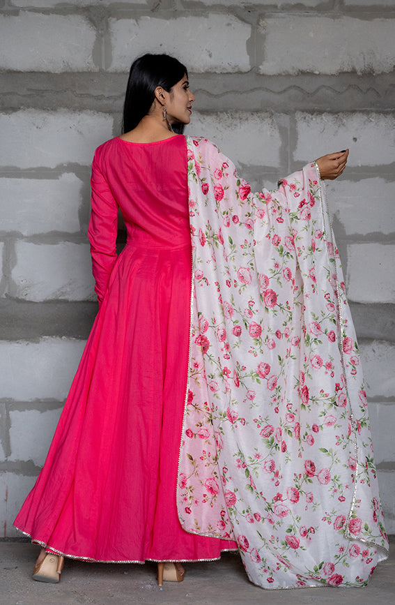 Fushsia Pink Anarkali